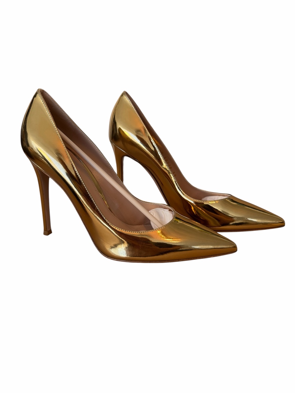 G Gianvito Rossi 105mm Gianvito Metallic Leather Pumps